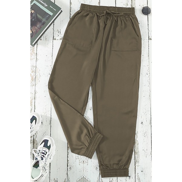 Green Pocketed Joggers
