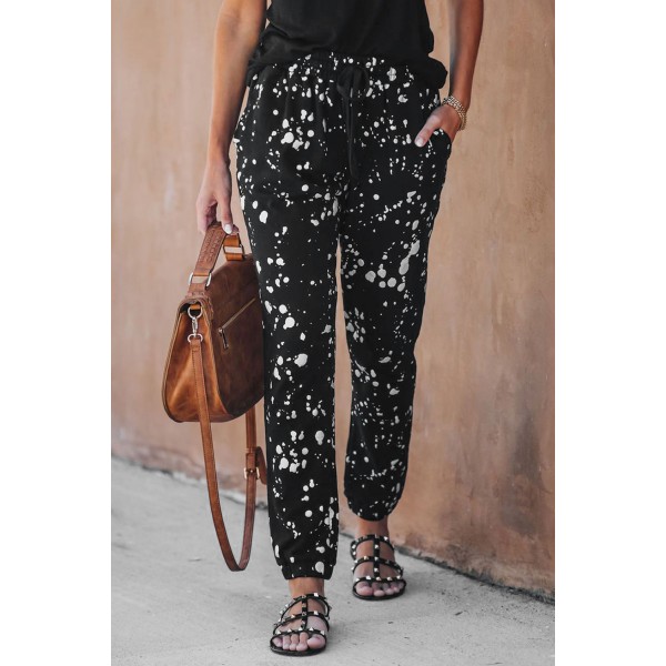 Splatter Cotton Pocketed Joggers