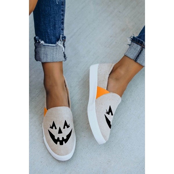 Jack O' Lantern Halloween Pumpkin Slip-on Sneak